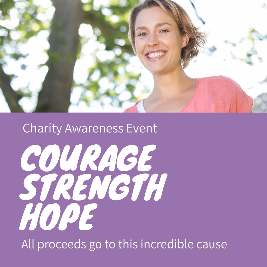 Woman Symbolizing Inner Strength for Charity Event Promotion