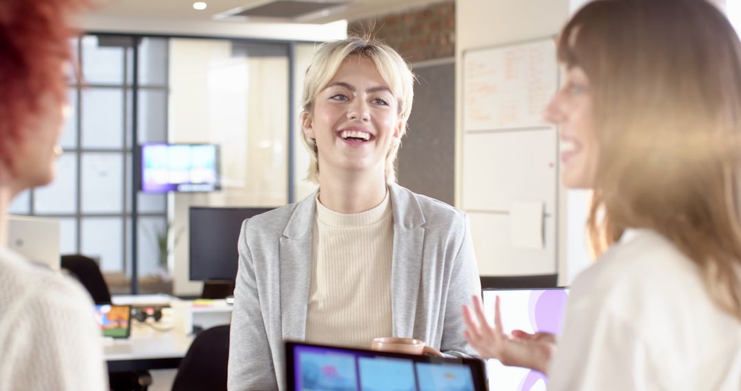 Diverse Professionals Collaborating with Technology
