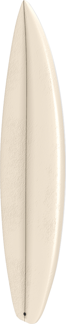 White Surfboard on Transparent Background for Summer Sports