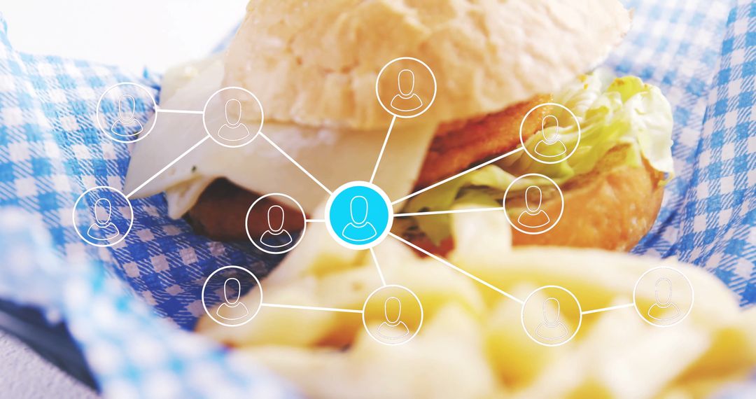 Fast Food Meets Technology Burger with Digital Network