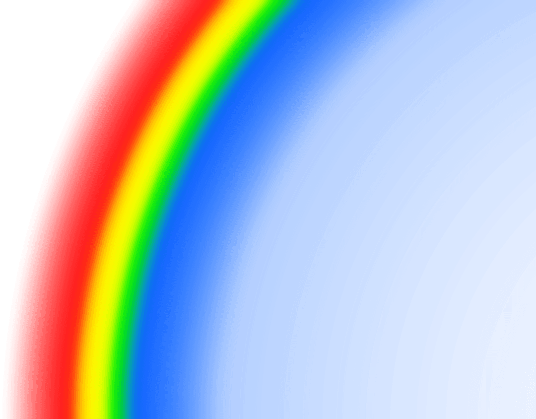 Transparent Vibrant Colorful Rainbow Arc