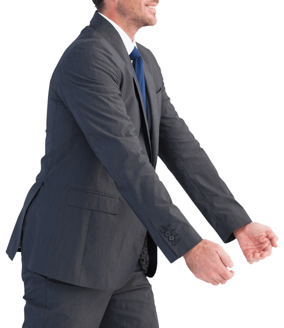 Businessman with Outstretched Hands Ready to Hold Transparent Object