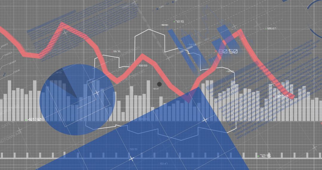 Data Visualization and Analytics Interface with Futuristic Overlay