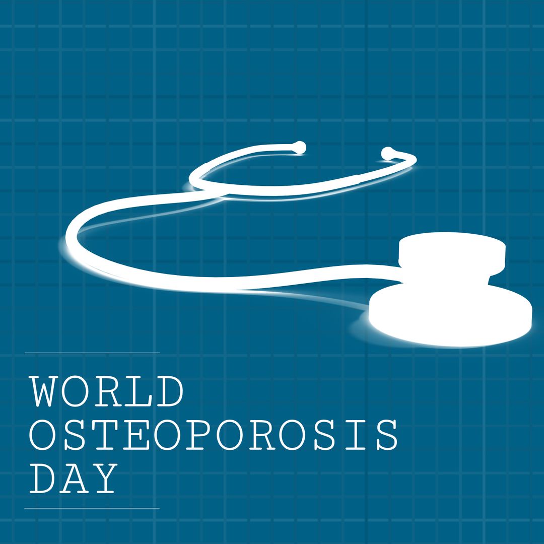 World Osteoporosis Day Design with Stethoscope and Text