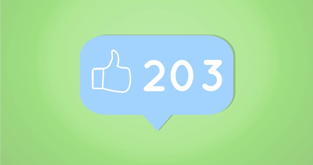 Social Media Like Notification on Green Background