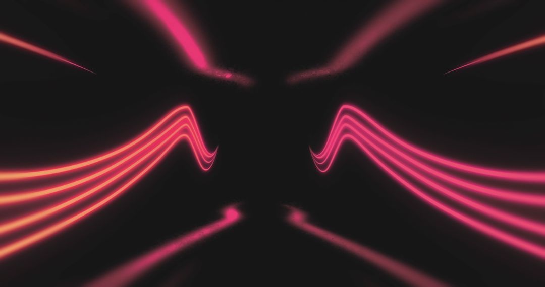 Vibrant Neon Lines Forming Dynamic Wave Patterns