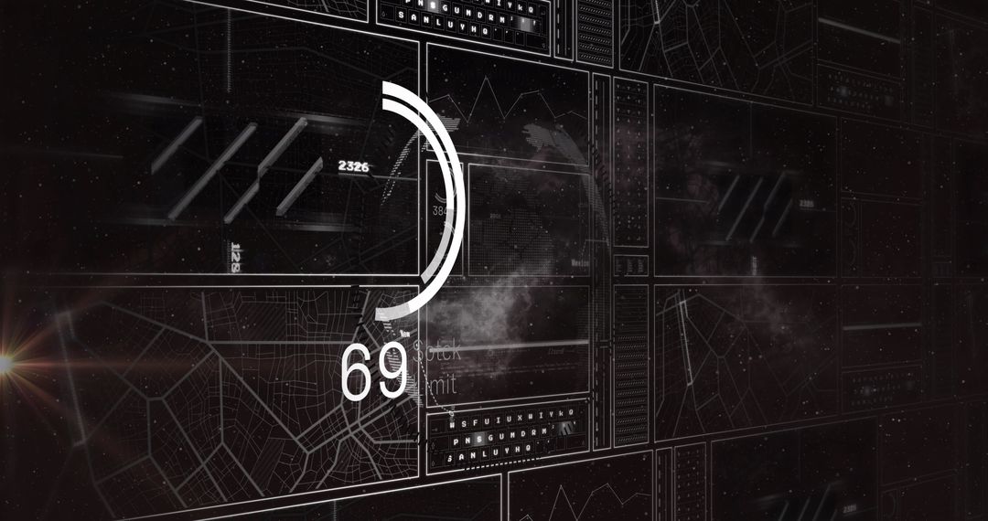 Futuristic Interface with Data Analytics Over Globe