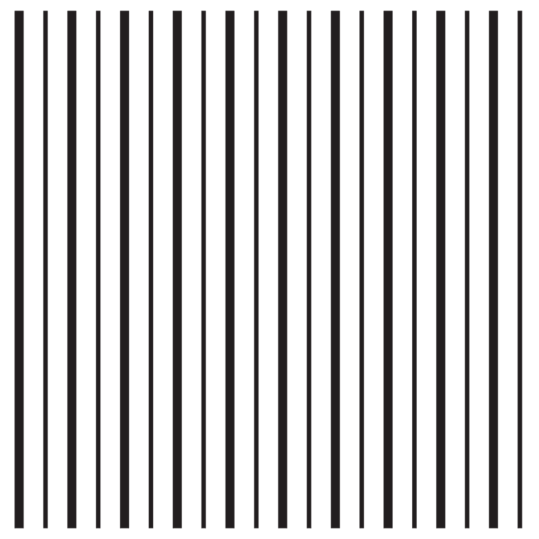 Black Vertical Stripes on Transparent Background Vector Design