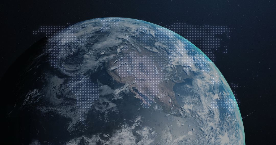 Digital Financial Data Overlay on Planet Earth