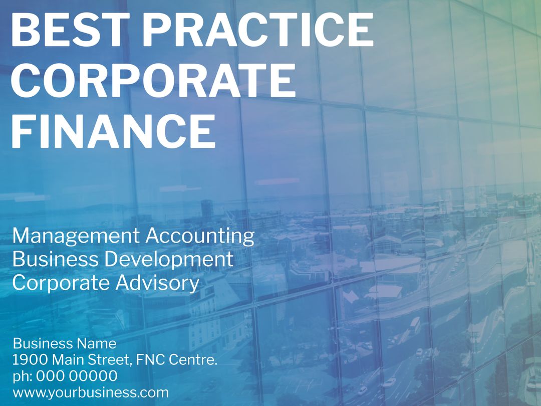 Corporate Finance Consultation Presentation Template