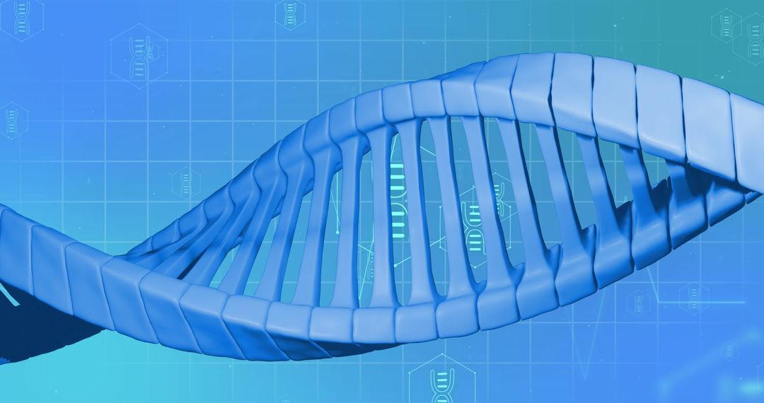 DNA Strand on Digital Medical Interface