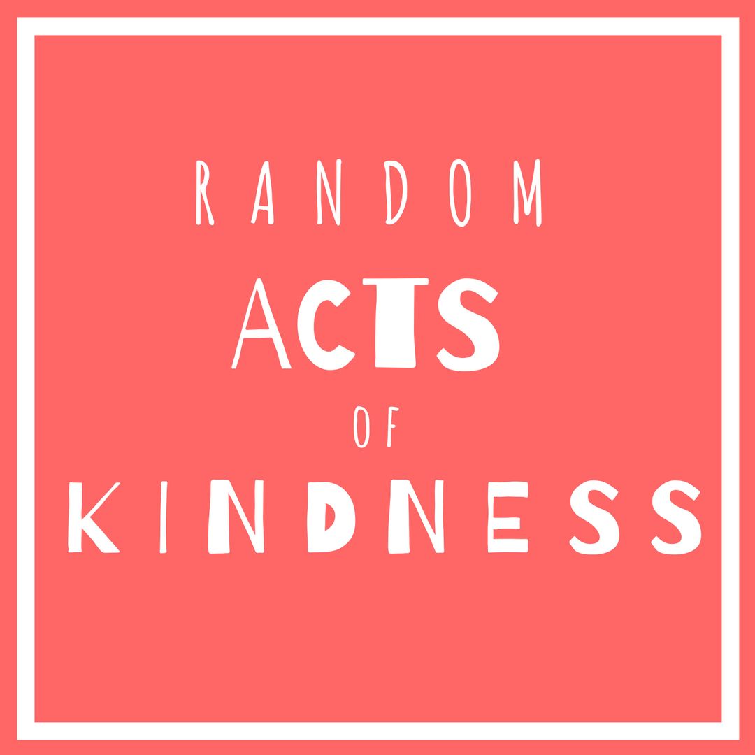 Random Acts of Kindness Inspirational Quote on Red Background - Download Free Stock Templates Pikwizard.com