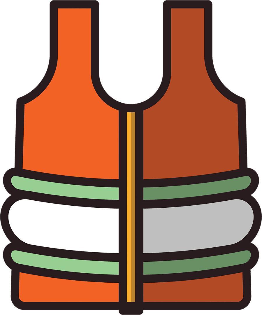 Transparent Digital Illustration of Life Jacket