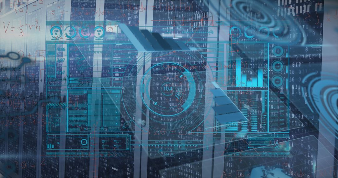 Futuristic Technology Interface in Digital Data Center