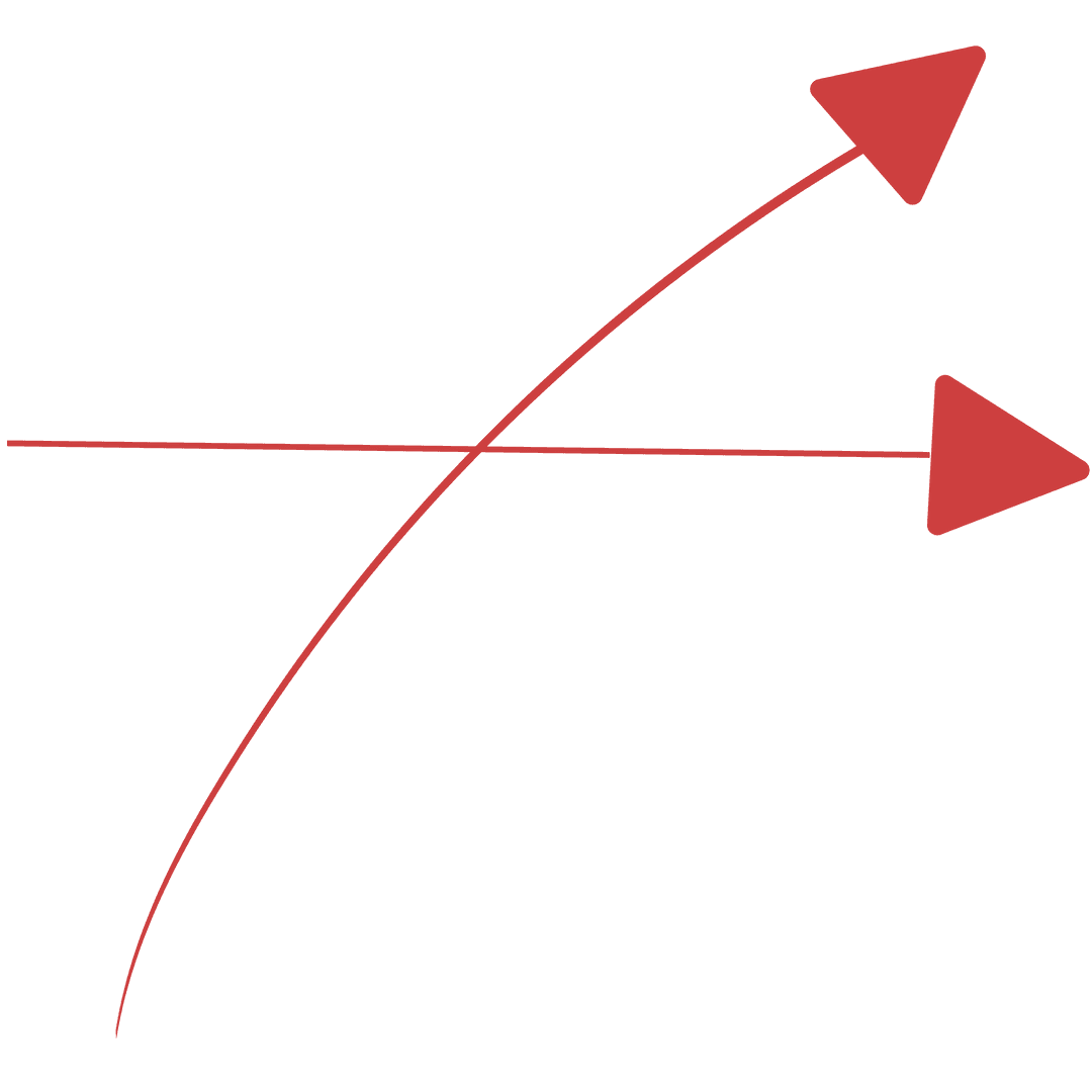 Transparent Red Arrows Illustration Represents Growth and Development