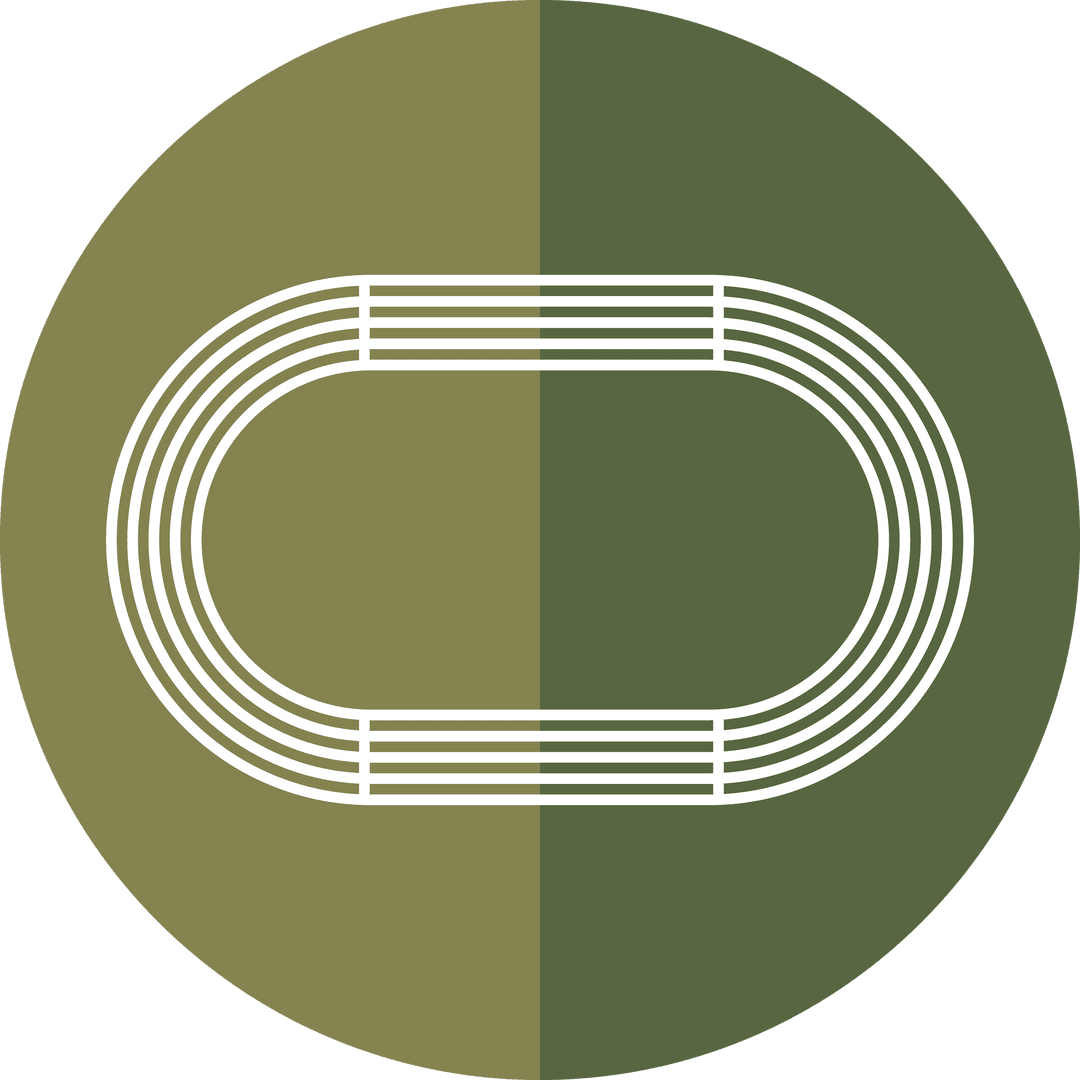 Athletics Stadium Icon on Transparent Background for Sport