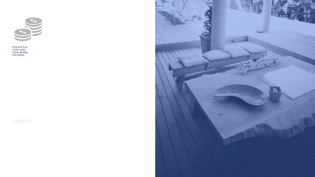 Financial Tips for New Homeowners with Modern Deck Terrace