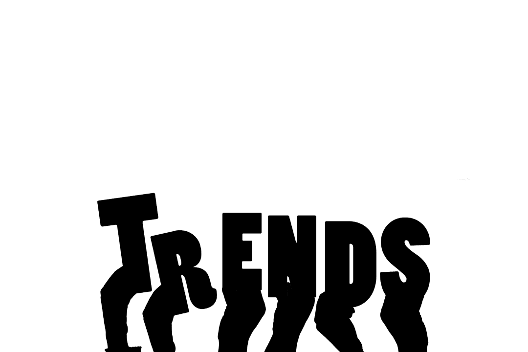 Vector Illustration of Hands Holding Trends Text on Transparent Background