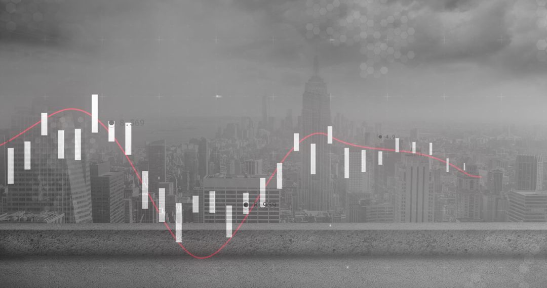 Economic Data Analytics with Cityscape Background