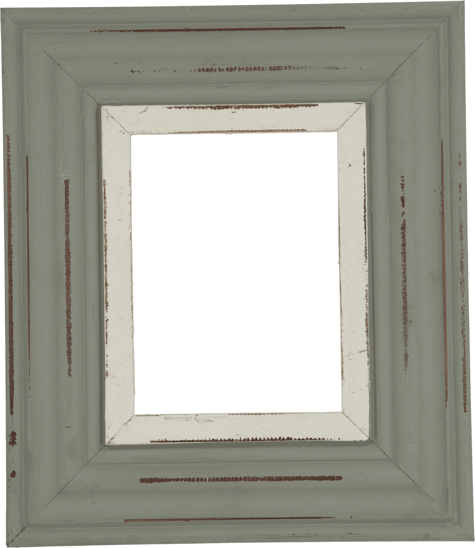 Rustic Wooden Frame with Transparent Center for Creative Mockup