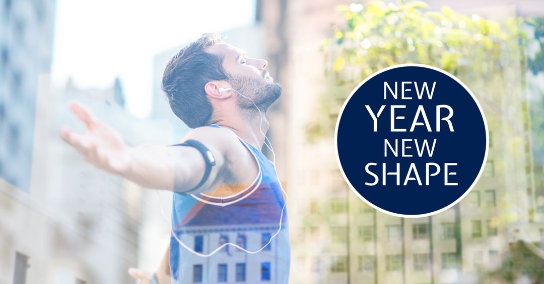 Athletic man embracing fitness journey for new year resolutions