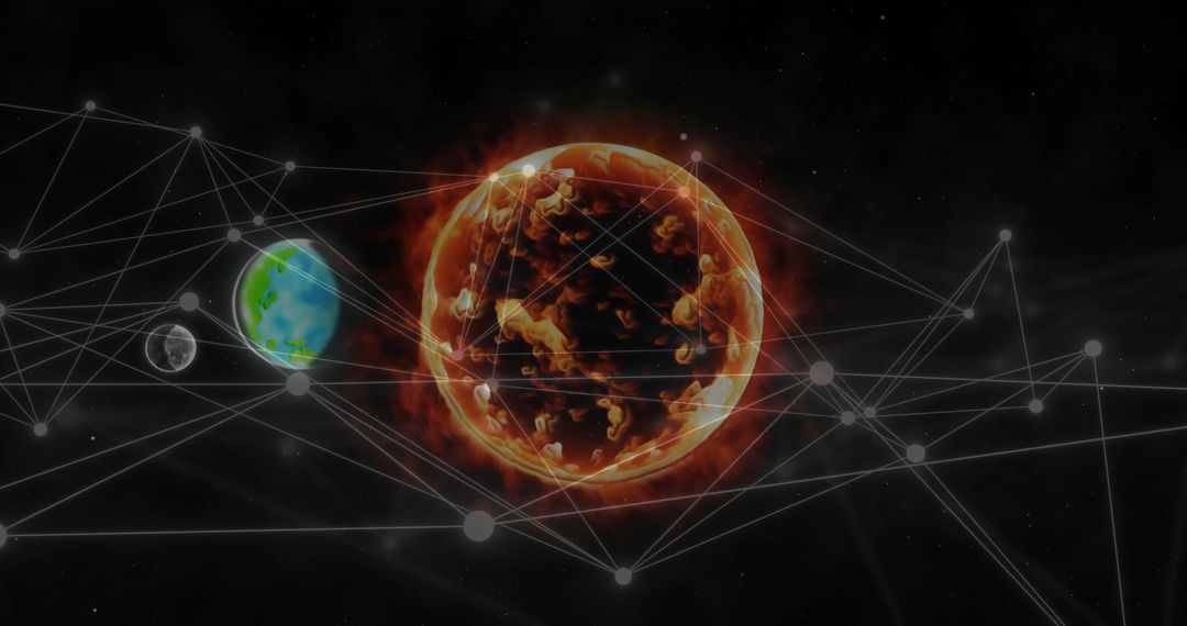 Digital Network Surrounding Planets and Stars