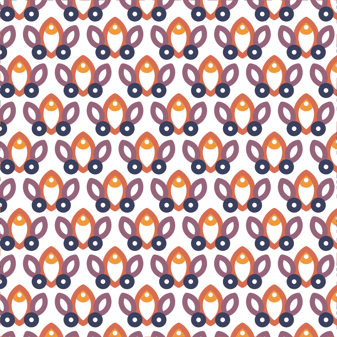 Vibrant Geometric Pattern on Transparent Background