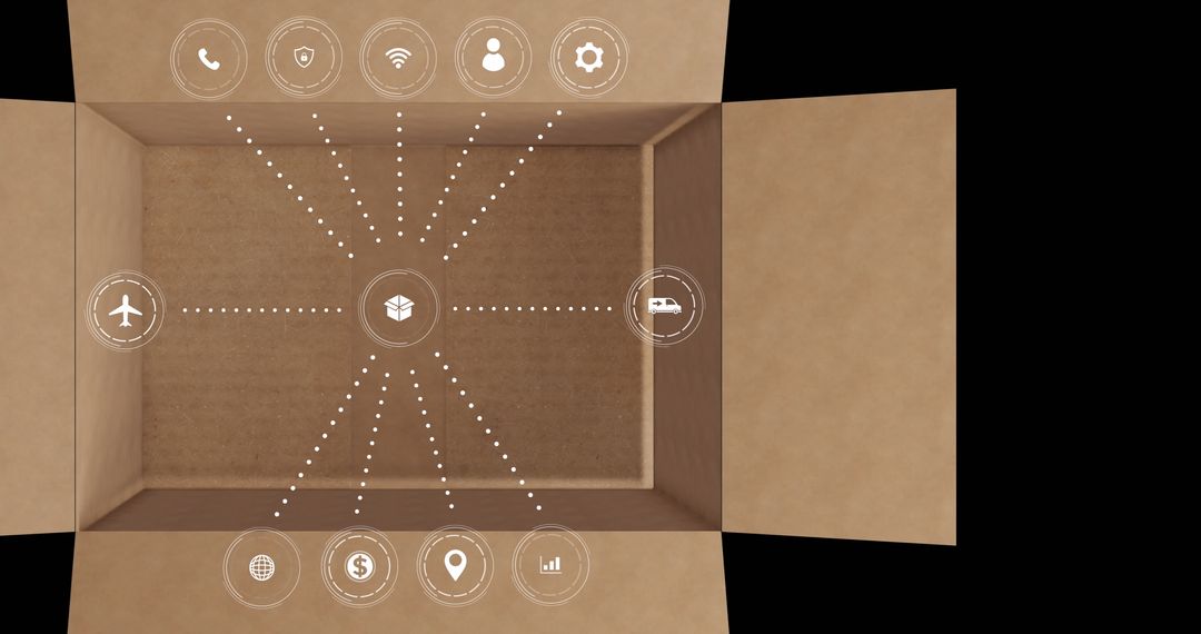 Cardboard Box Displaying Digitally Generated Global Data Network - Free Images, Stock Photos and Pictures on Pikwizard.com