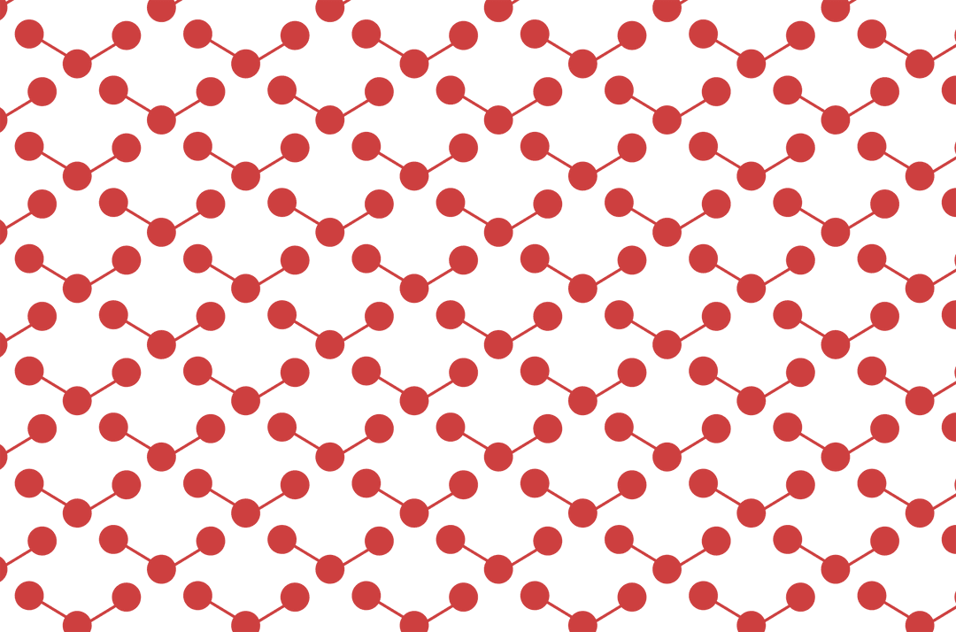 Red Geometric Network Patter on Transparent Background