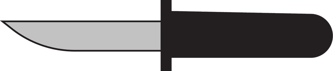 Transparent Knife Illustration for Food and Cooking Concepts