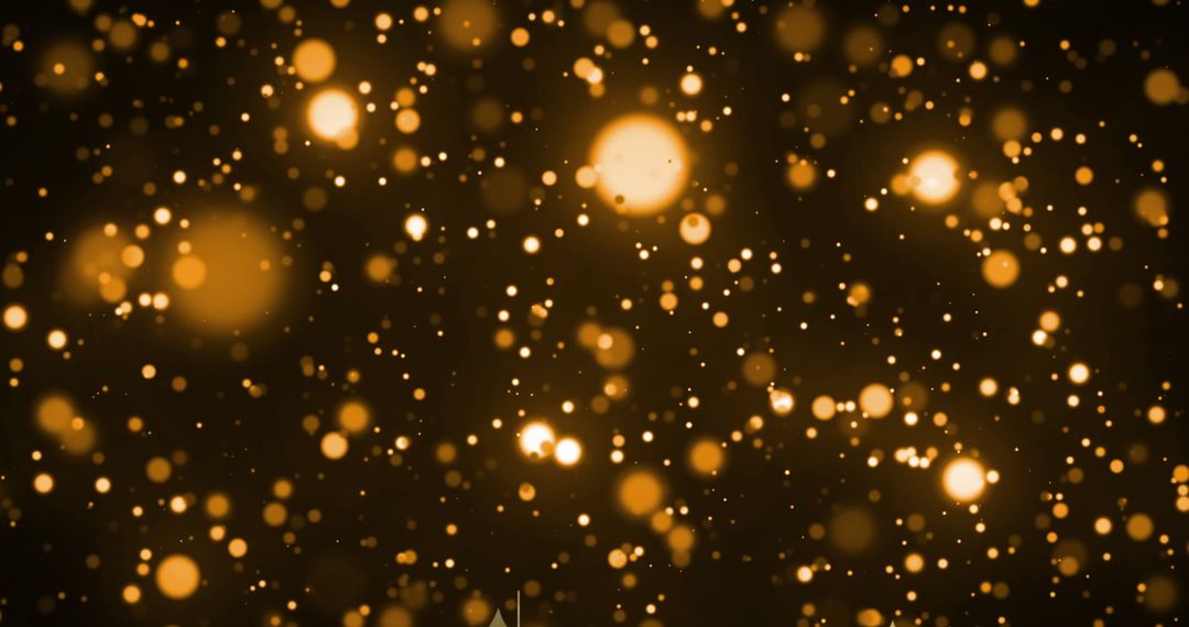 Golden Arabic Rooftops with Floating Lights and Moon