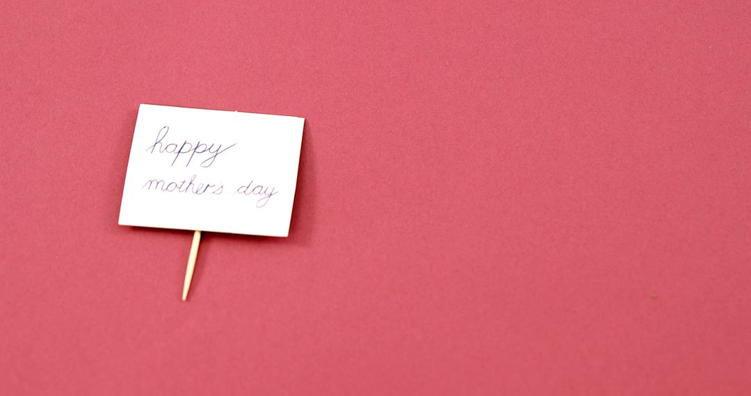 Happy Mother's Day Handwritten Sign on Pink Background - Free Images, Stock Photos and Pictures on Pikwizard.com