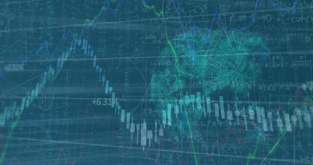 Global Business Technology and Data Processing Concept