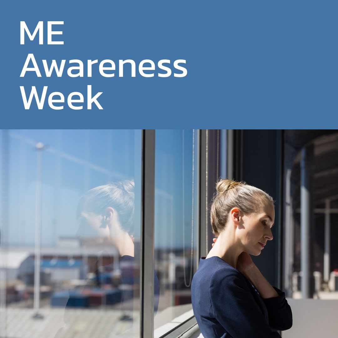 Solitary Woman Staring Through Window During ME Awareness Week