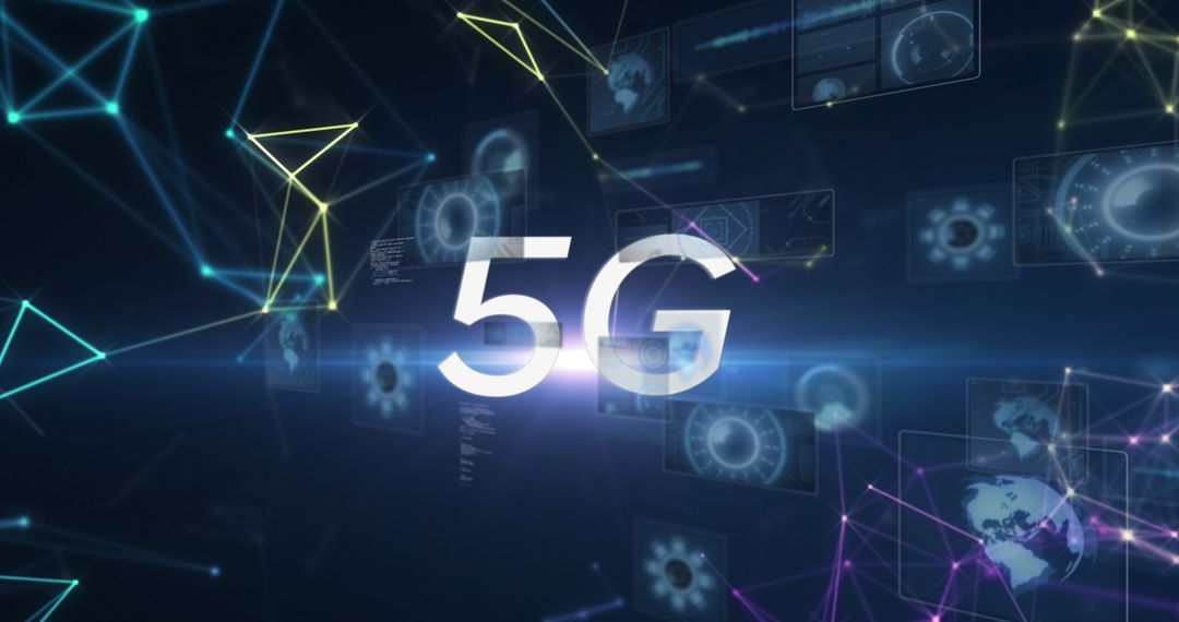 5G Technology Background with Futuristic Digital Interface