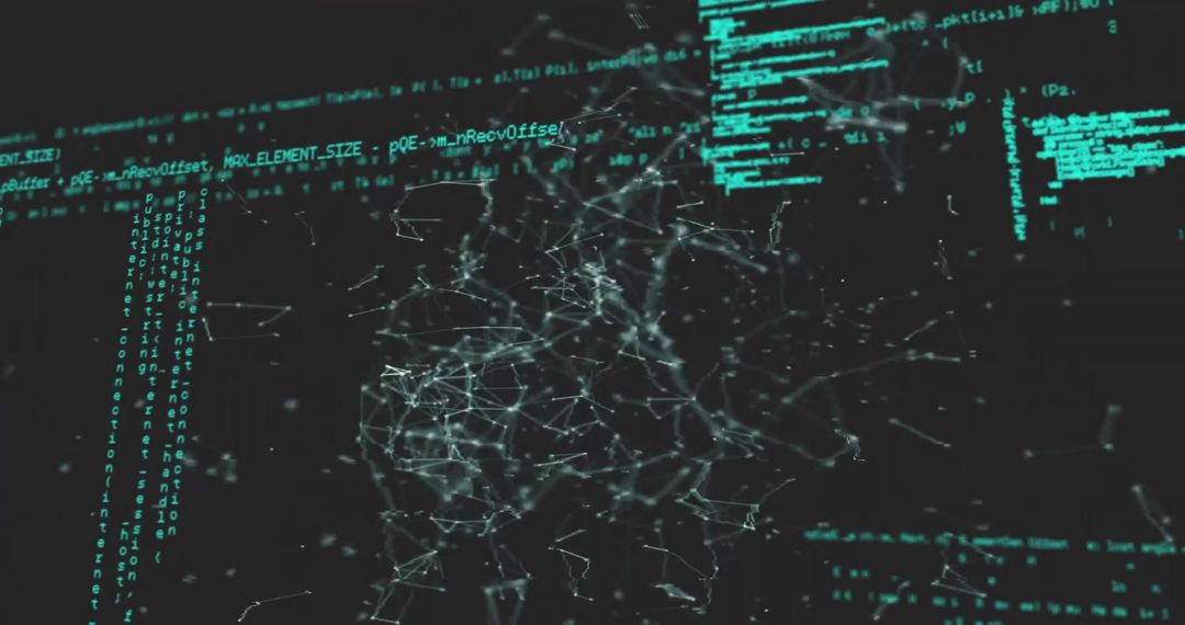 Futuristic Network Connections Over Digital Data Flow