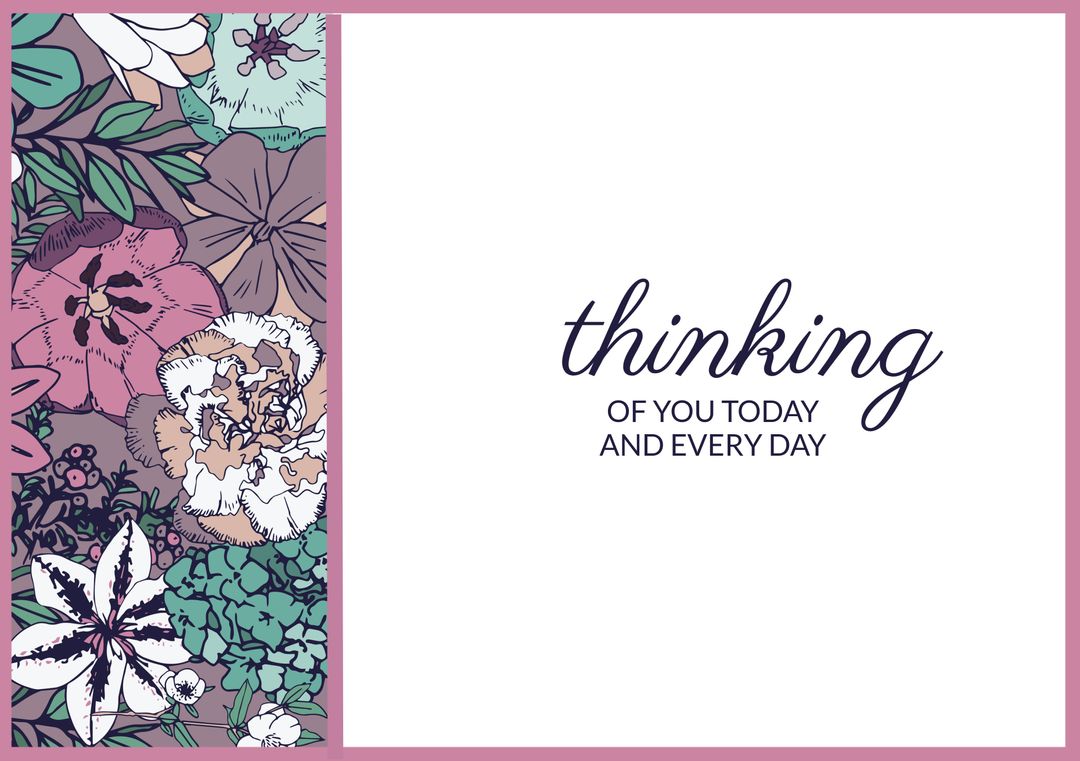 Heartfelt Floral Card with Thoughtful Message