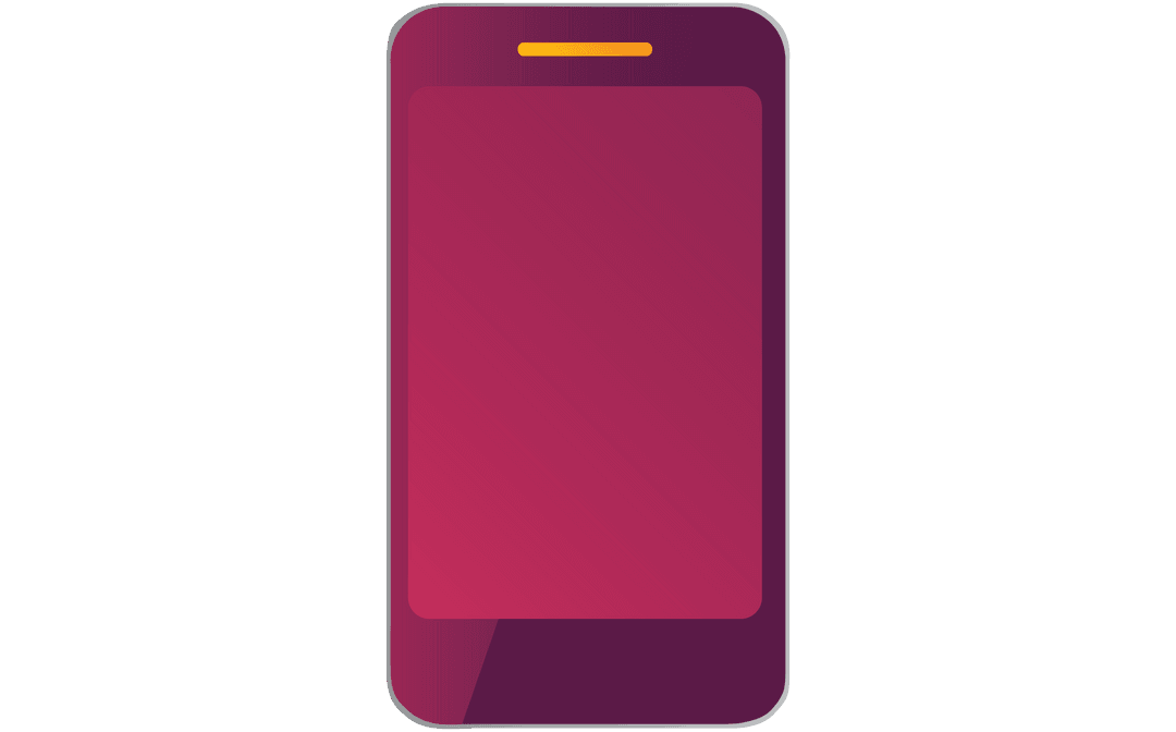 Vector Illustration of Transparent Purple Smartphone Display