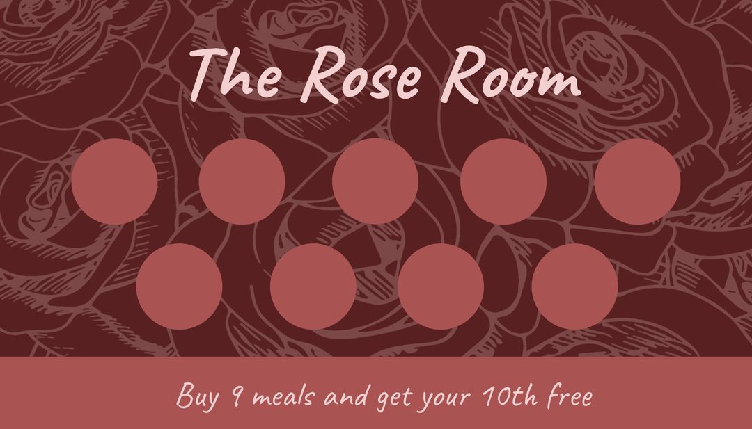 Rose-Themed Loyalty Card with Elegant Design - Download Free Stock Templates Pikwizard.com