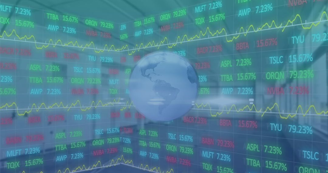 Global Stock Market Data Visualization with Virtual Globe