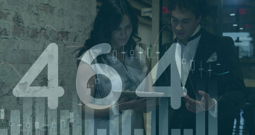 Business Professionals Analyzing Digital Trends with Technology