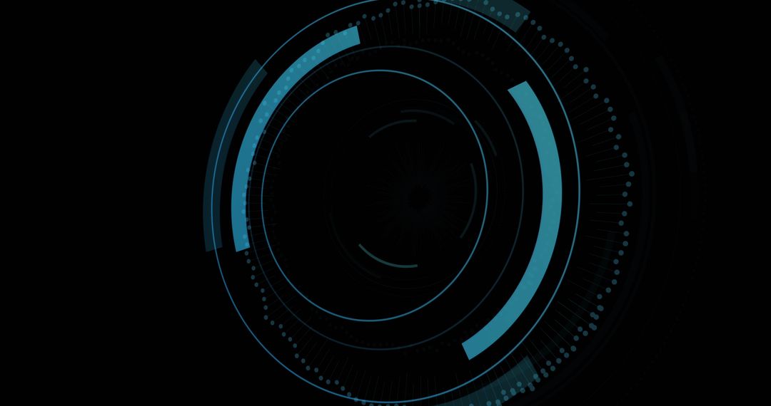 Futuristic Digital Security Interface with Processing Circles