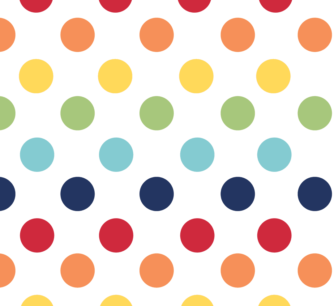 Vibrant Transparent Polka Dot Pattern on Black