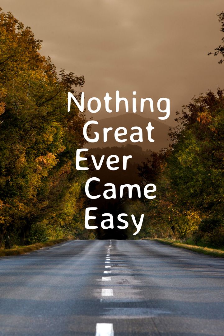 Open Road Motivational Quote on Perseverance and Determination