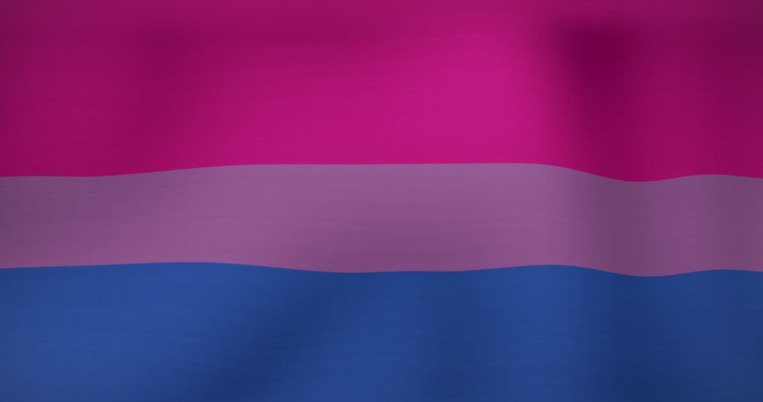 Bisexual Pride Flag with Heart Icons Wave Pattern