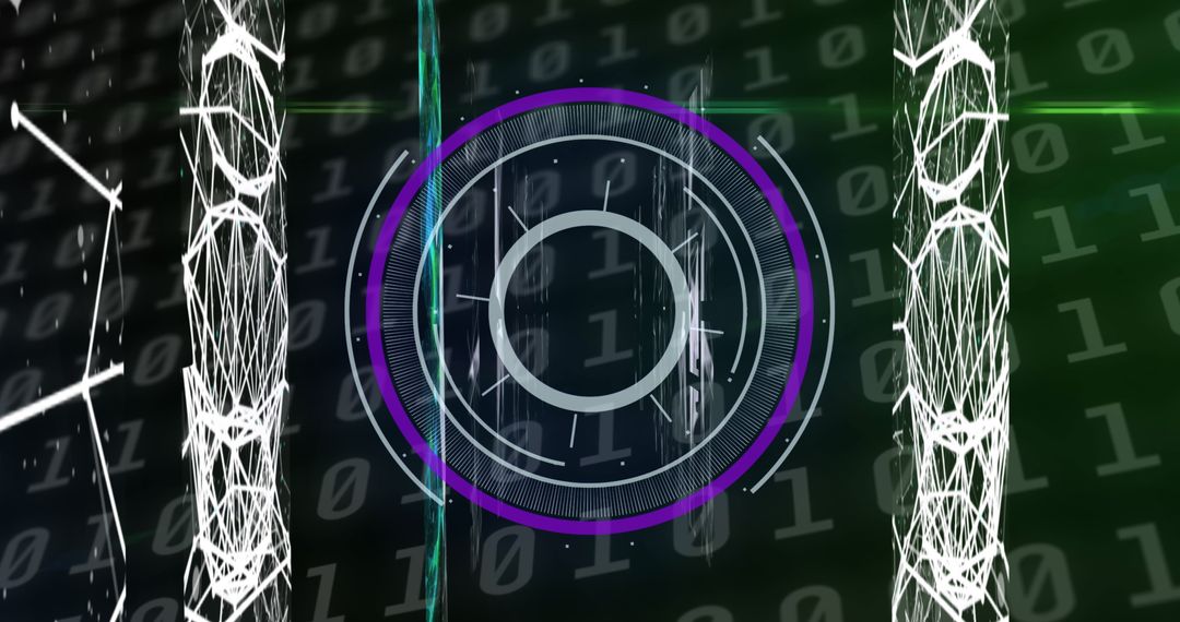 Abstract DNA Concept with Binary Code Elements