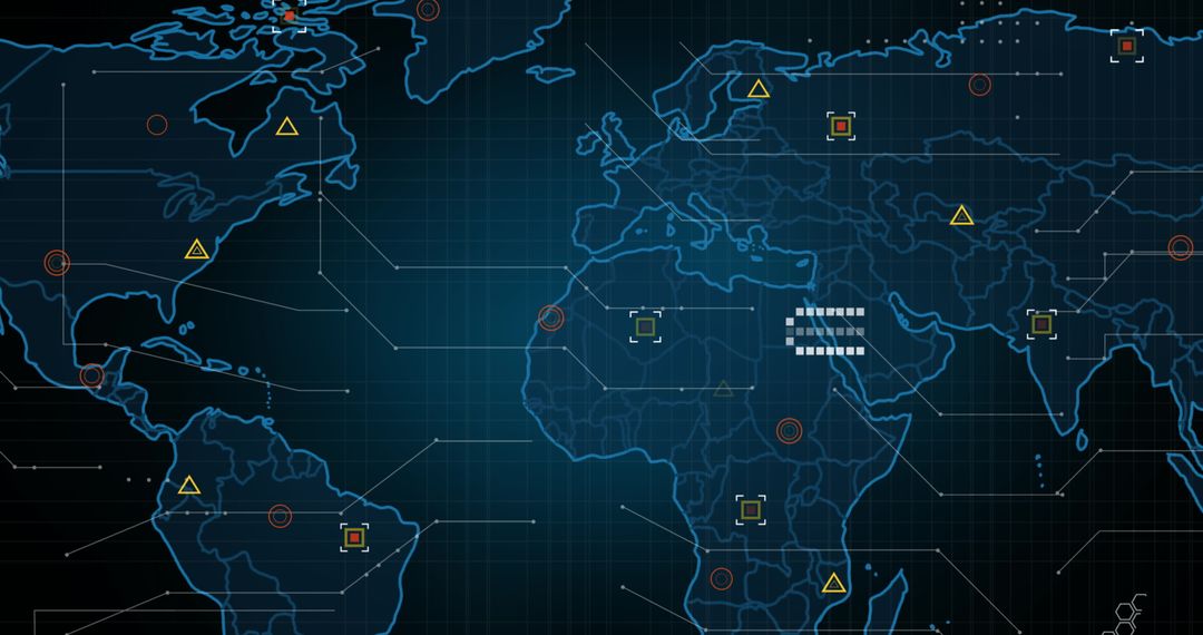 global data processing interface with world map - Free Images, Stock Photos and Pictures on Pikwizard.com