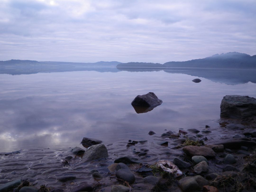 Calm Lake with Cloud Reflection at Dusk - Free Images, Stock Photos and Pictures on Pikwizard.com