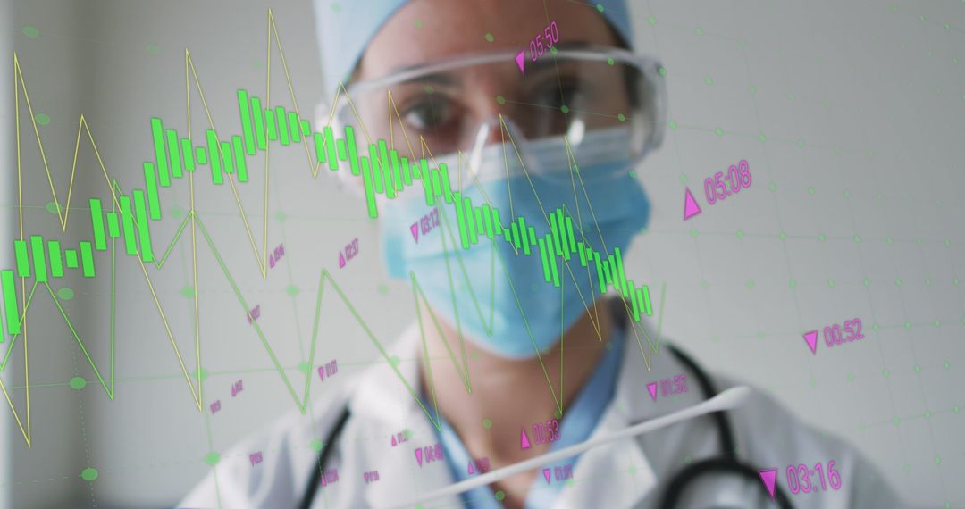 Doctor Analyzing Medical Data with Digital Interface in Clinic