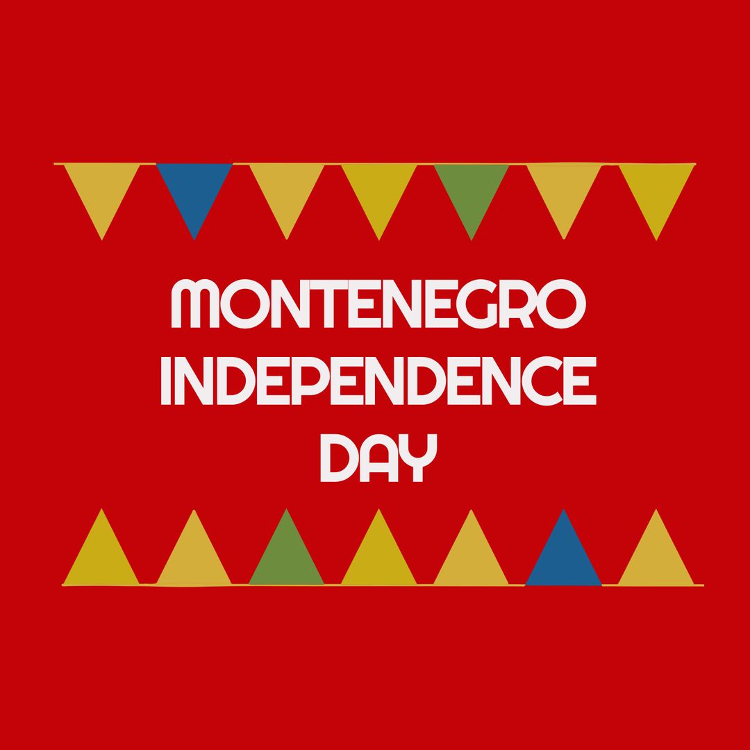 Montenegro Independence Day Celebration with Colorful Flags